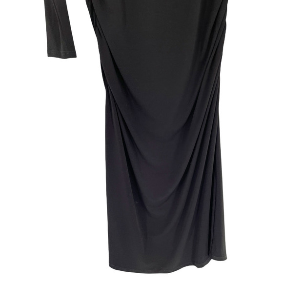 LAUNDRY BY DESIGN BLACK OFF SHOULDER RUCHED DRESS - Picture 5 of 7